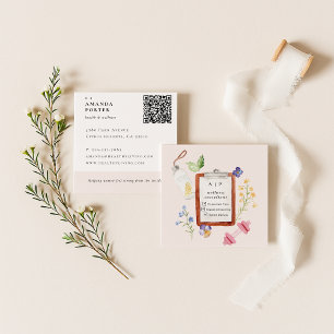 Fitness-Branding   Wellness-Coach-QR-Code Quadratische Visitenkarte