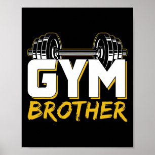 Fitness Bruder Training Fitness Workout Gewichtheb Poster