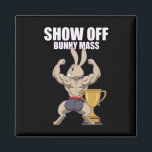 Fitness Bunny Bodybuilder Show Off Bunny M Funny R Magnet<br><div class="desc">Fitness Bunny Bodybuilder Show Off Bunny M Funny Rabbit</div>