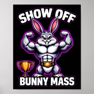 Fitness Bunny Bodybuilder Vom Sonnenblumen lassen  Poster