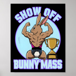 Fitness Bunny Bodybuilder Vom Sonnenblumen lassen  Poster