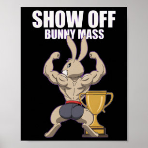 Fitness Bunny Bodybuilder Vom Sonnenblumen lassen  Poster