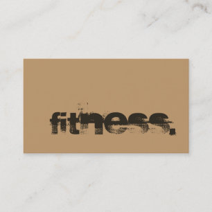 Fitness Business Card für Holzbraun Personal Train Visitenkarte