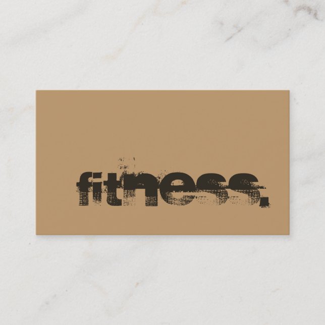 Fitness Business Card für Holzbraun Personal Train Visitenkarte (Vorderseite)
