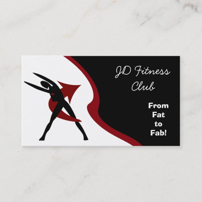 Fitness Business Cards Visitenkarte (Vorderseite)