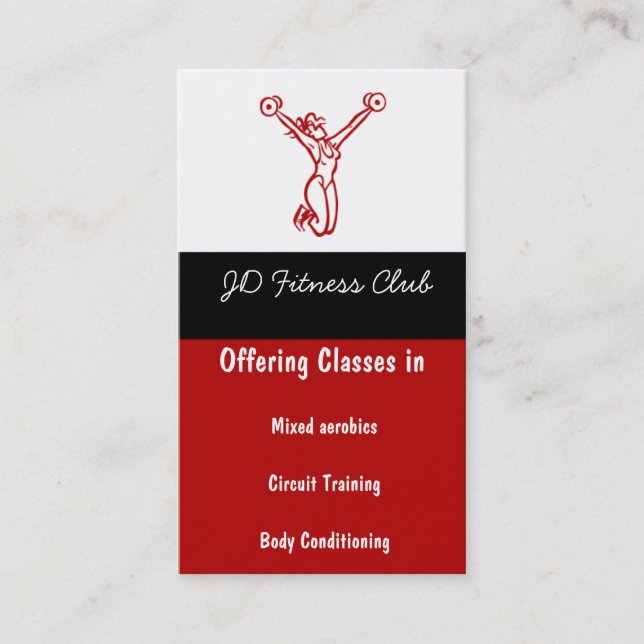 Fitness Business Cards Visitenkarte (Vorderseite)