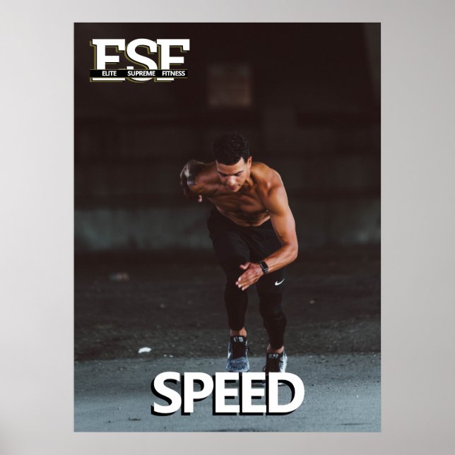 Fitness Business Logo Speed Poster (Vorne)