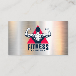 Fitness-Center-Logo   Metallischer Hintergrund Terminkarte