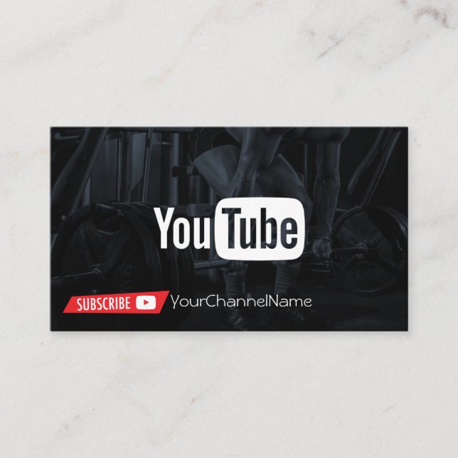 Fitness Channel-Werbekarte Visitenkarte (Vorderseite)