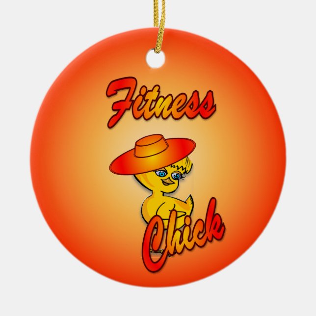 Fitness Chick #5 Keramikornament (Vorne)