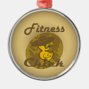 Fitness Chick #6 Silbernes Ornament