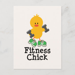 Fitness Chick Postcard Postkarte