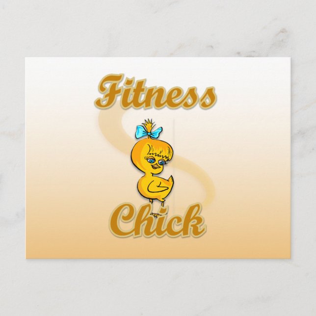 Fitness Chick Postkarte (Vorderseite)