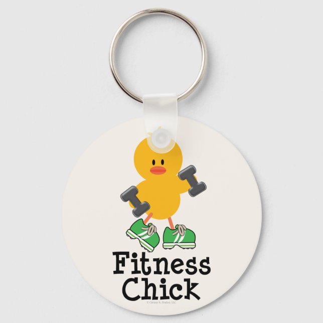Fitness Chick Schlüsselanhänger (Vorderseite)