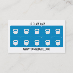 Fitness Class Business Card 10 Class Pass Card Treuekarte