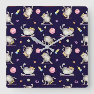 Fitness Clock Wall Clock Quadratische Wanduhr