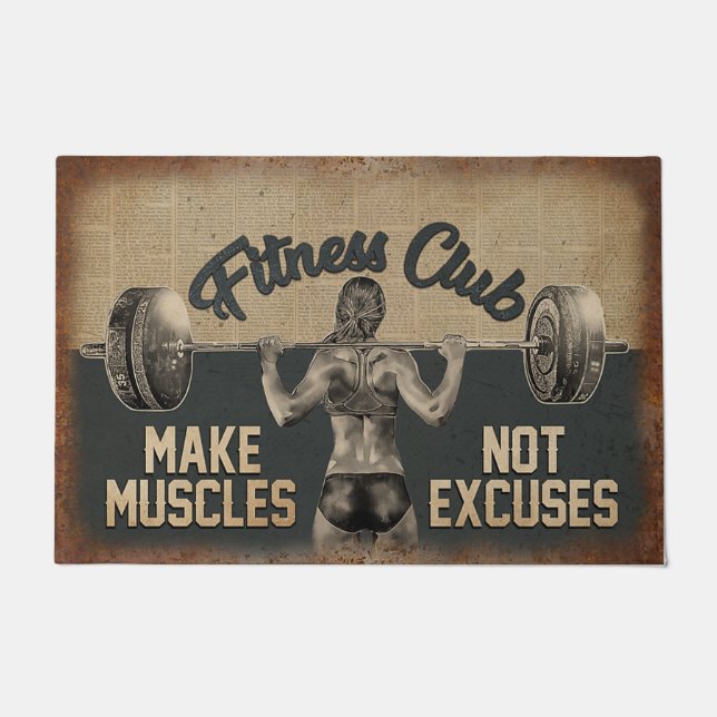 Fitness Club Doormat, Fitnessraum Fußmatte (Vorderseite)
