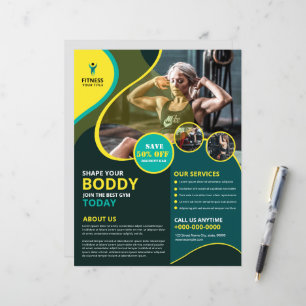 Fitness Club/Fitnessraum Flyer Vorlage