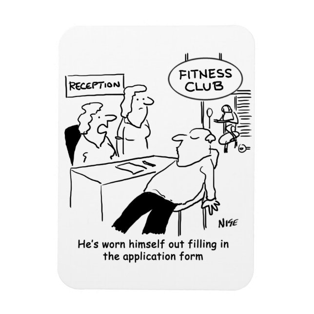 Fitness Club Mitglied ist abgenutzt Magnet (Vertikal)