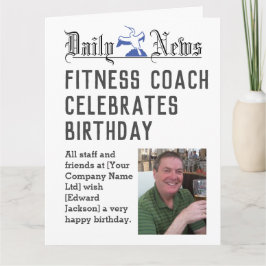 Fitness Coach Geburtstagskarte zum Personalisieren Karte