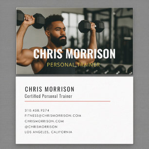Fitness-Coach Personal Trainer Fitness Foto Visitenkarte
