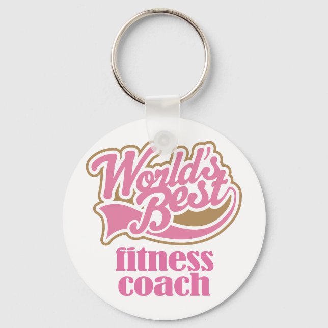 Fitness Coach Pink-Geschenk Schlüsselanhänger (Vorderseite)