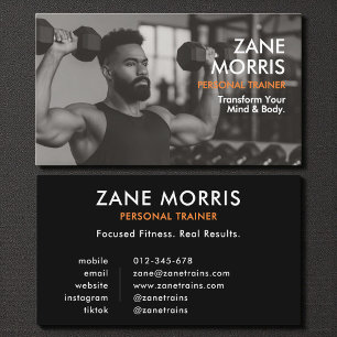 Fitness-Coach Profi-Foto Visitenkarte