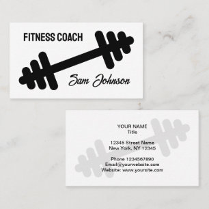 Fitness-Coach-Visitenkartenvorlage mit Logo Visitenkarte