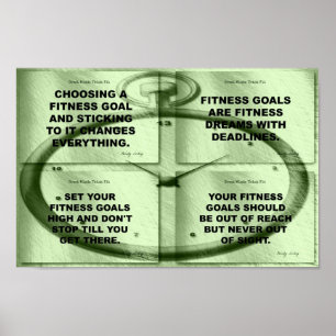 Fitness-Collage in Time Poster