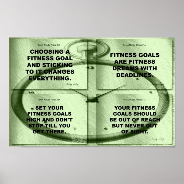 Fitness-Collage in Time Poster (Vorne)