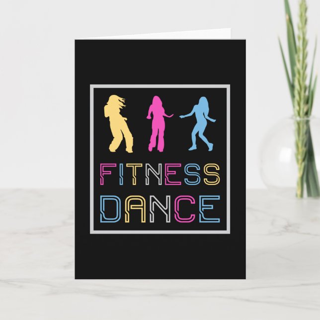 Fitness Dance Gym Dancing Workout Sport Geschenkid Karte (Vorderseite)
