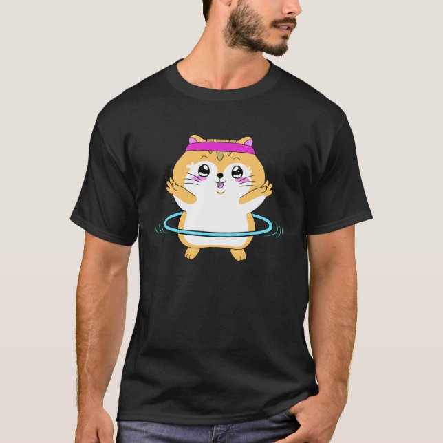 Fitness Dance Hamster Hula Hoop T-Shirt (Vorderseite)