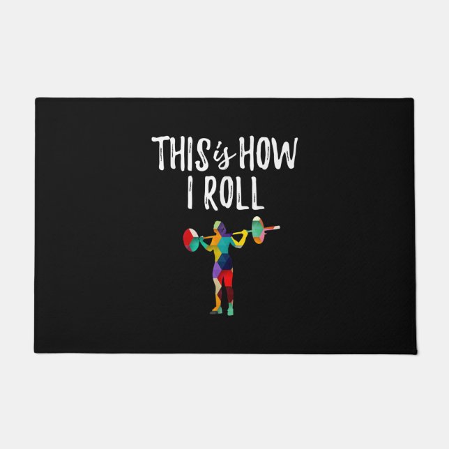 Fitness Das ist, wie ich das Bodybuilding-Mädchen  Fußmatte (Vorderseite)