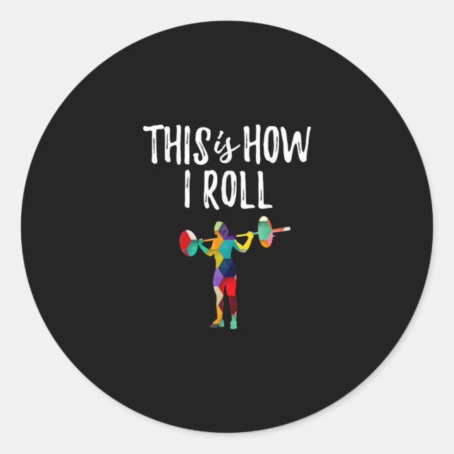 Fitness Das ist, wie ich das Bodybuilding-Mädchen  Runder Aufkleber (Vorderseite)