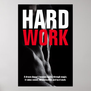 Fitness der harten Arbeit Bodybuilding Motivierend Poster