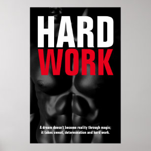 Fitness der harten Arbeit Bodybuilding Motivierend Poster