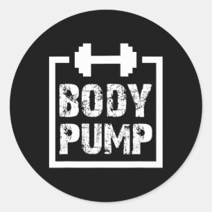Fitness der Körperpumpe Motivation T Shirt - Bodyb Runder Aufkleber