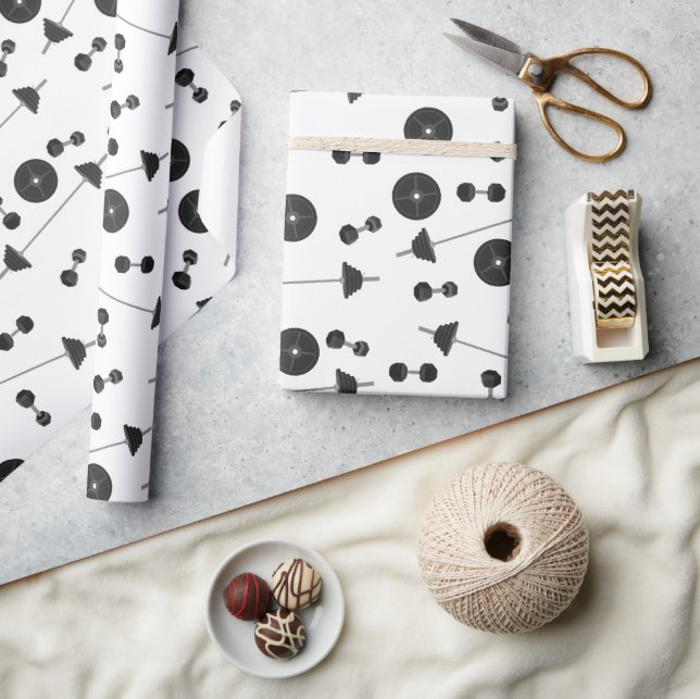 Fitness des Gewichtstrainings Dumbell Bodybuilding Geschenkpapier (Kunsthandwerk)