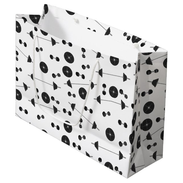 Fitness des Gewichtstrainings Dumbell Bodybuilding Große Geschenktüte (Vorderseite Schrägansicht)