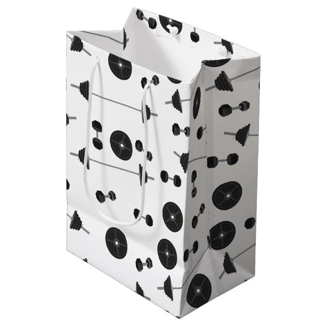 Fitness des Gewichtstrainings Dumbell Bodybuilding Mittlere Geschenktüte (Vorderseite Schrägansicht)