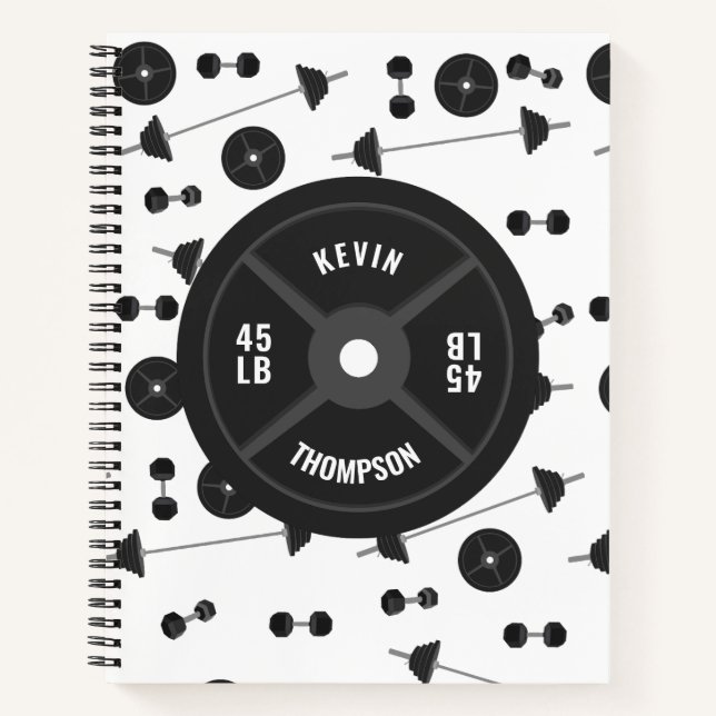 Fitness des Gewichtstrainings Dumbell Bodybuilding Notizbuch (Vorderseite)