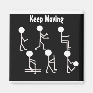 Fitness Design in Schwarzweiß Magnet