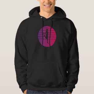 Fitness, die sich in der Sunset Jumping Rope Skipp Hoodie