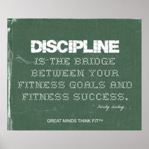 Fitness Discipline Poster im Grünen Denim