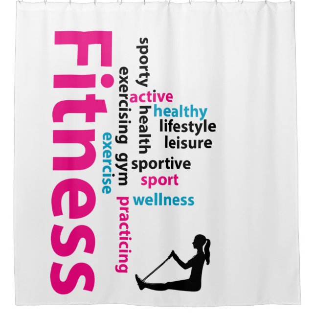 Fitness Duschvorhang (Vorderseite)