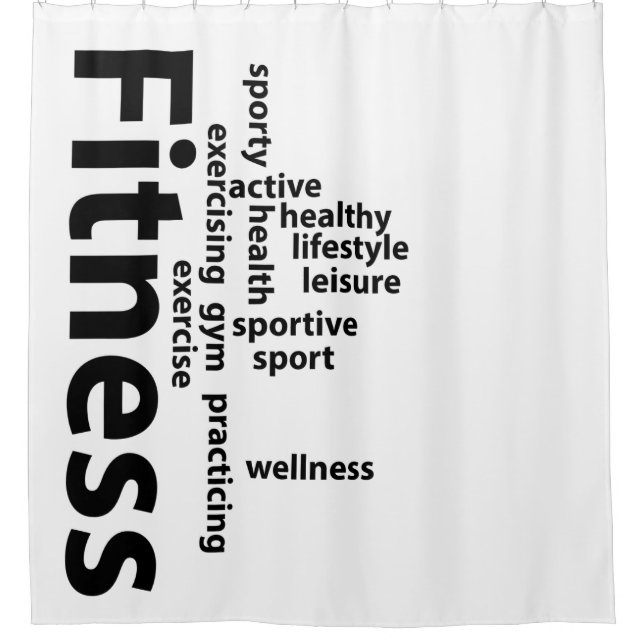 Fitness Duschvorhang (Vorderseite)