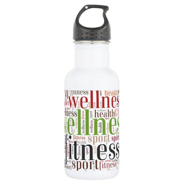 Fitness Edelstahlflasche (Vorderseite)