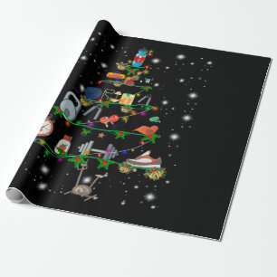 Fitness-Enthusiast Turninstrument Weihnachtsbaum Geschenkpapier