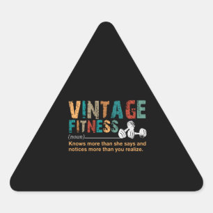 Fitness-Enthusiast Vintage-Fitness-Definitionszita Dreieckiger Aufkleber