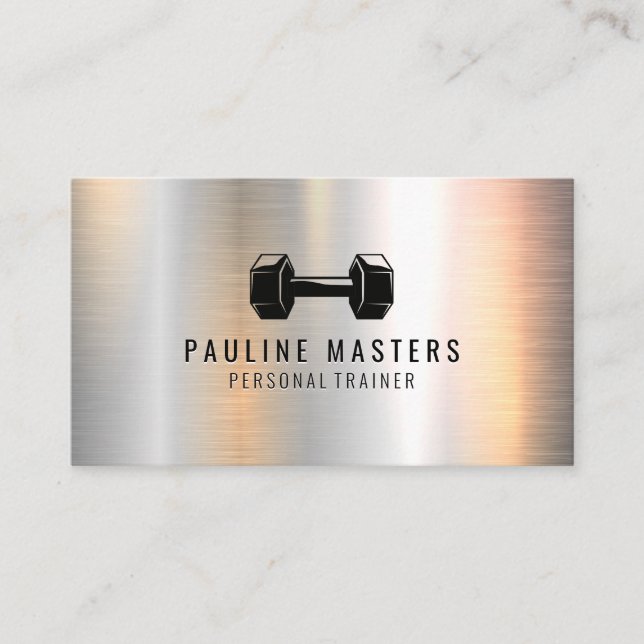 Fitness Ernährung | Personal Trainer | Dumbell Terminkarte (Vorderseite)